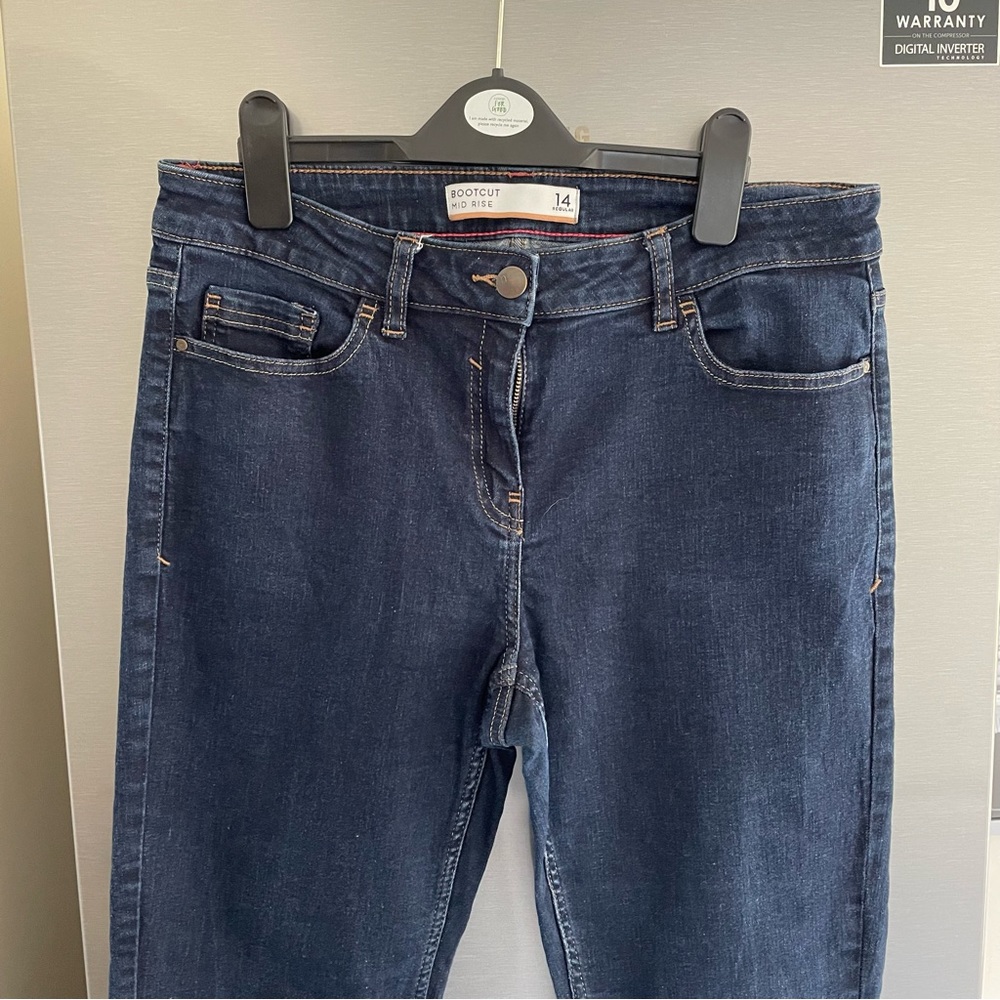 NEXT Bootcut Mid Rise Jeans Size 14 Regular - Picture 2 of 7